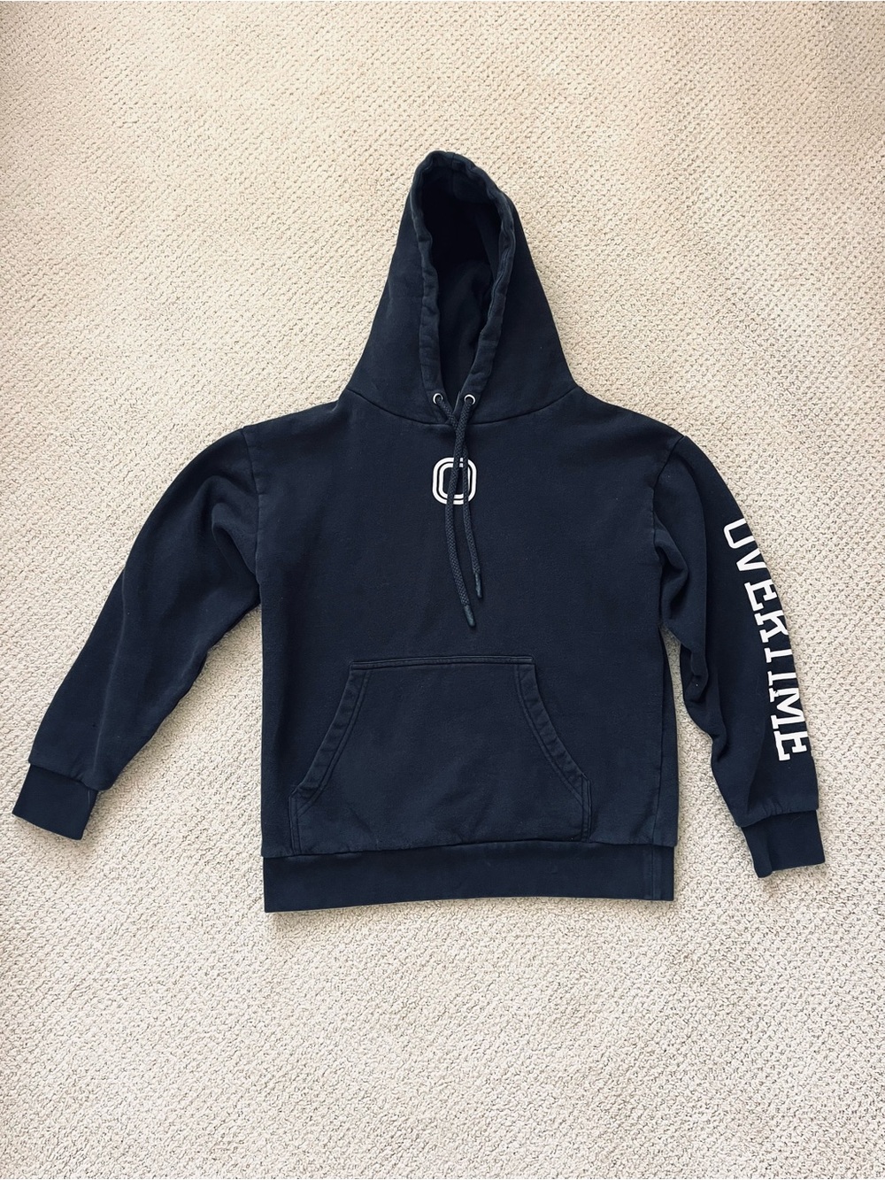 Overtime Black Hoodie White Logo Men’s S